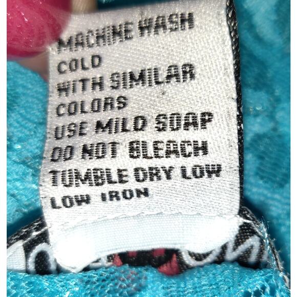 Vintage Y2K Turquoise Lace Tank Top Size 1X Camisole Stretchy Unlined Feminine - Picture 7 of 11